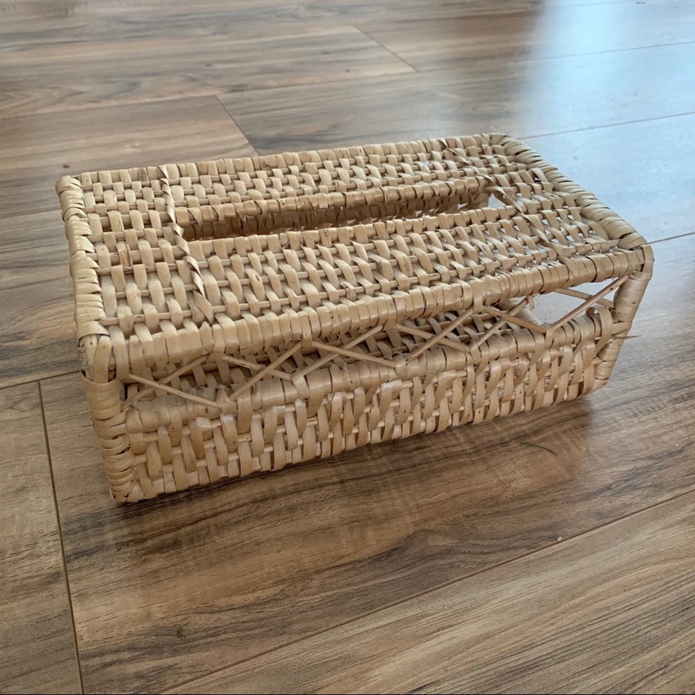 Rattan Wicker Tissue Box Holder